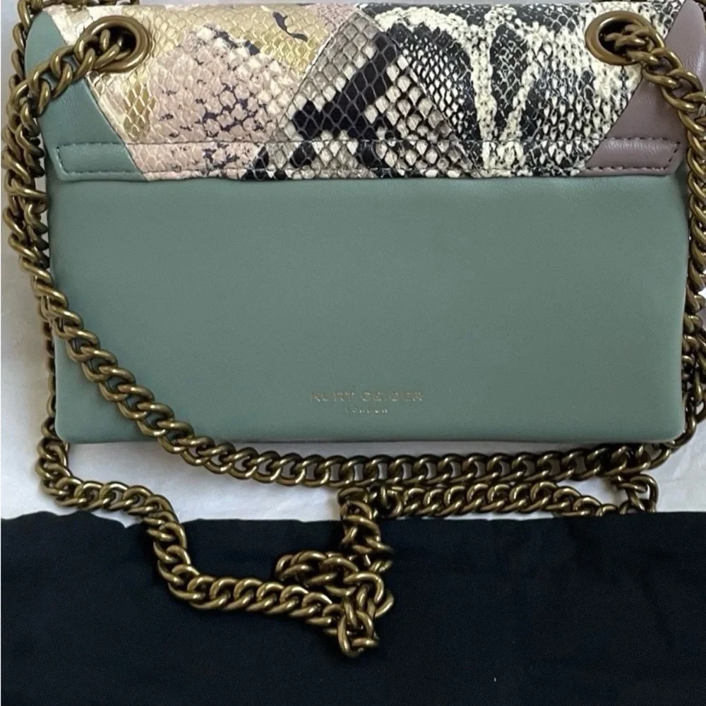 Kurt Geiger Mini Kensington X Multicolor Snake Print Shoulder Bag - Picture 10 of 11